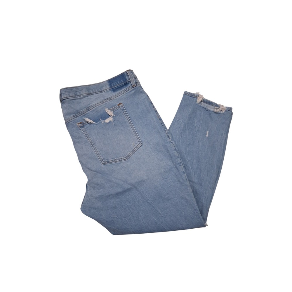 Abercrombie & Fitch The Skinny High Rise Distressed Jeans Light Wash 22R 36‎ NEW